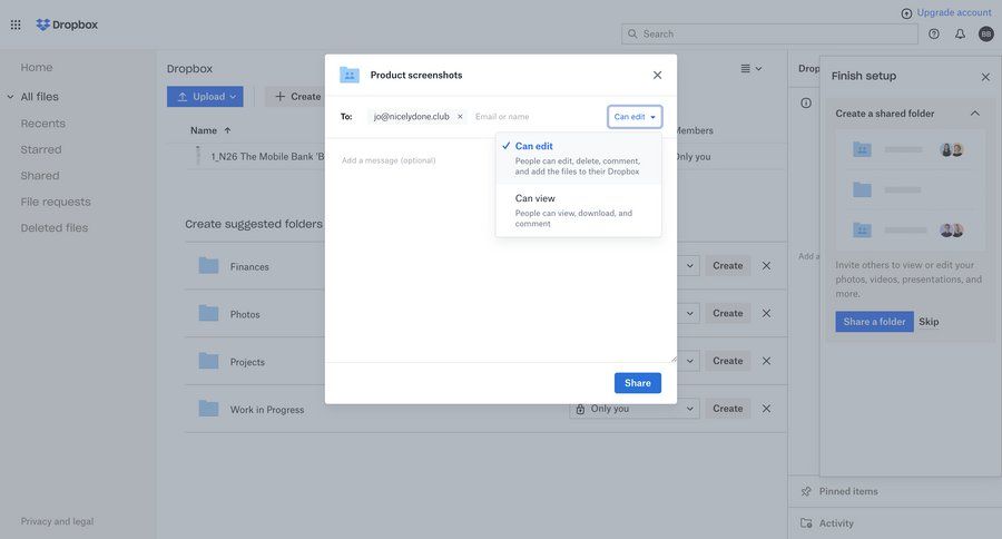 Dropbox
			            ux ui design