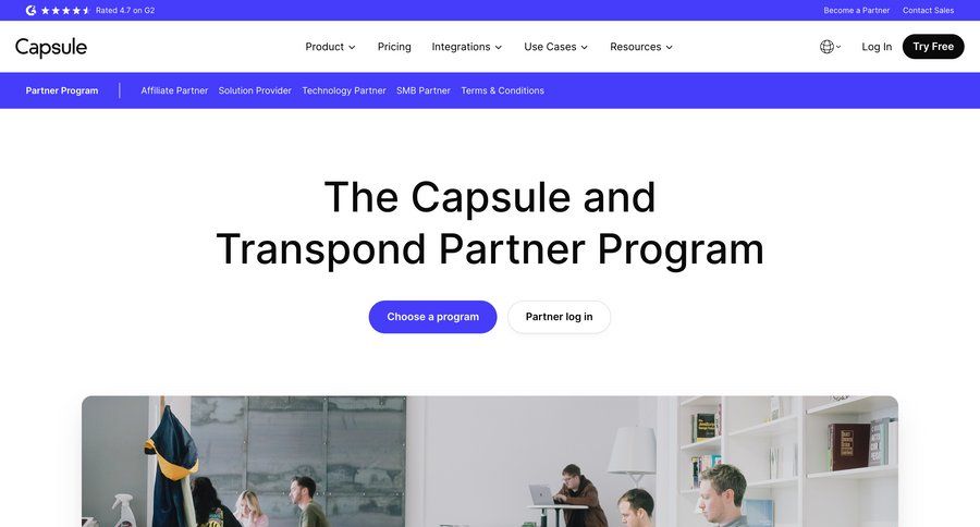 Capsule
				company ui page example