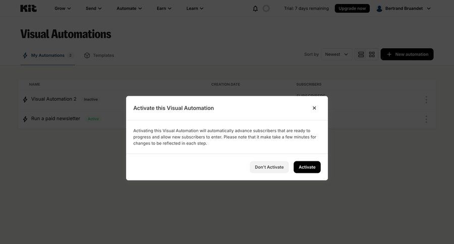Kit
			 e-commerce workflow automation modal dialog user account marketing automation automation setup email upgrade modal note creation dropdown filters table ui page example