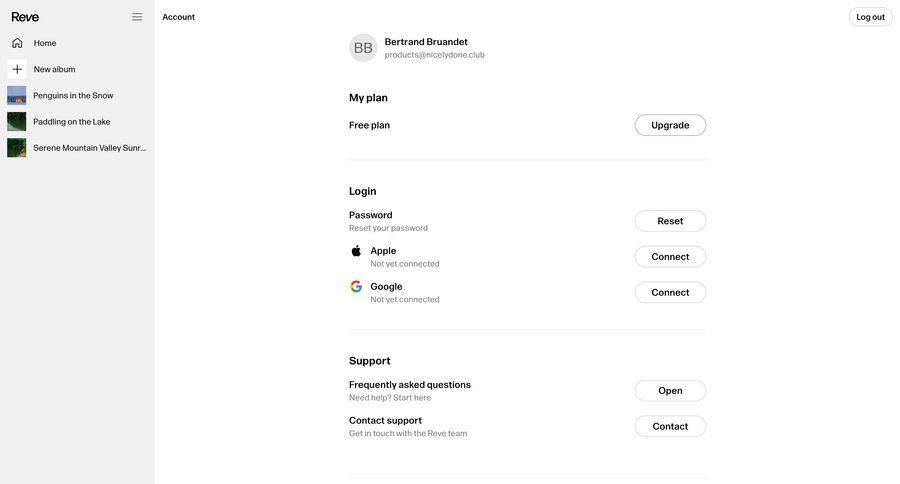 Reve
				profile ui page example