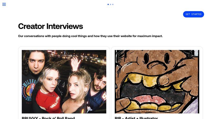 Universe
				blog ui page example