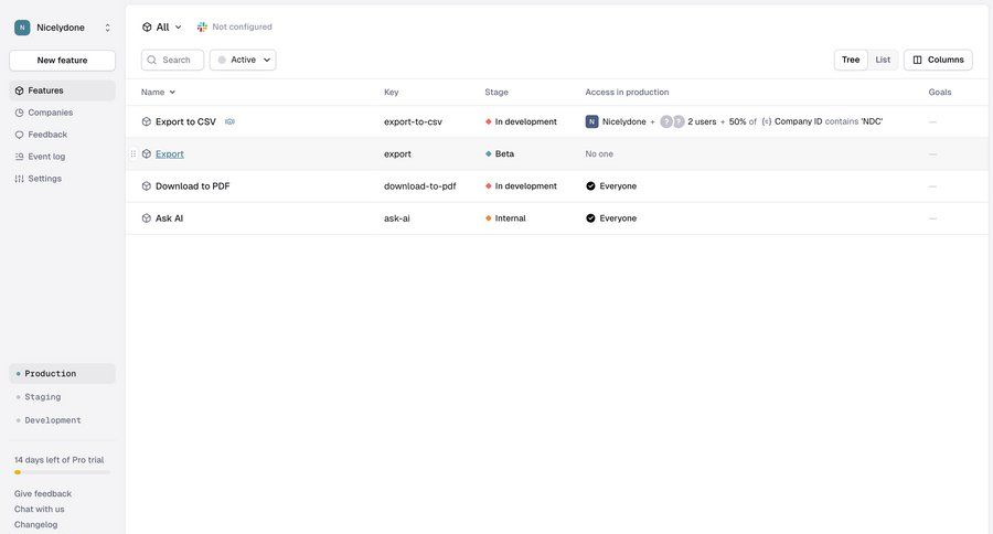 Reflag
			settings create list collection dashboard sidebar navigation dropdown filters table ui page example