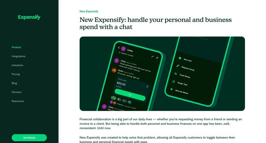 Expensify
			 pay paywall pay bill ui page example