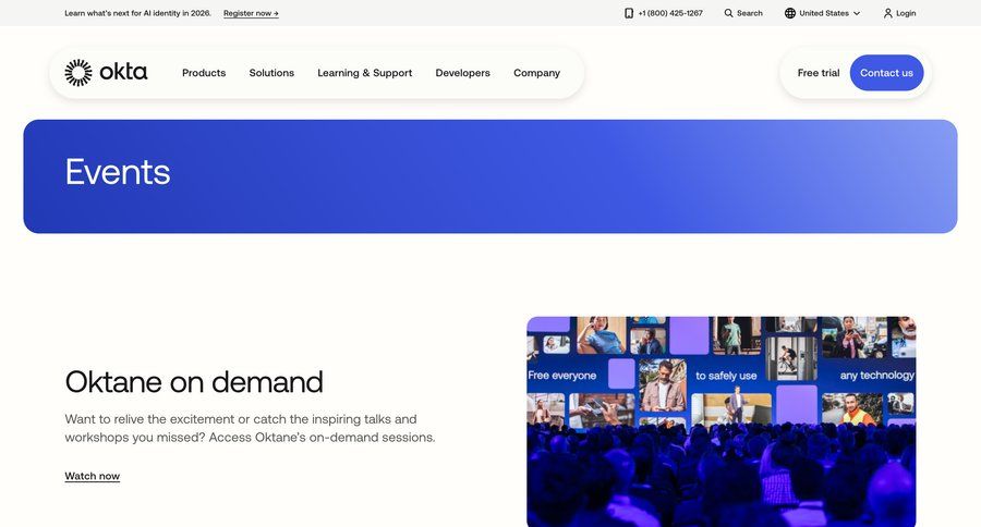 Okta
				events ui page example