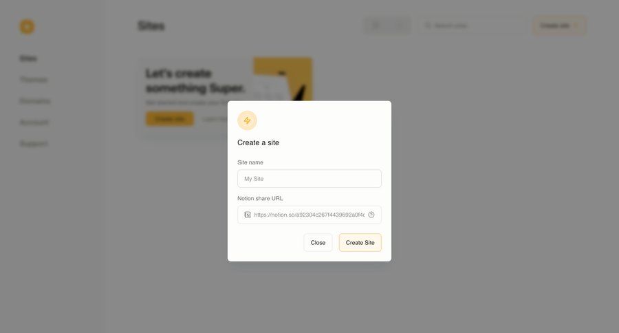 Super
				create page example