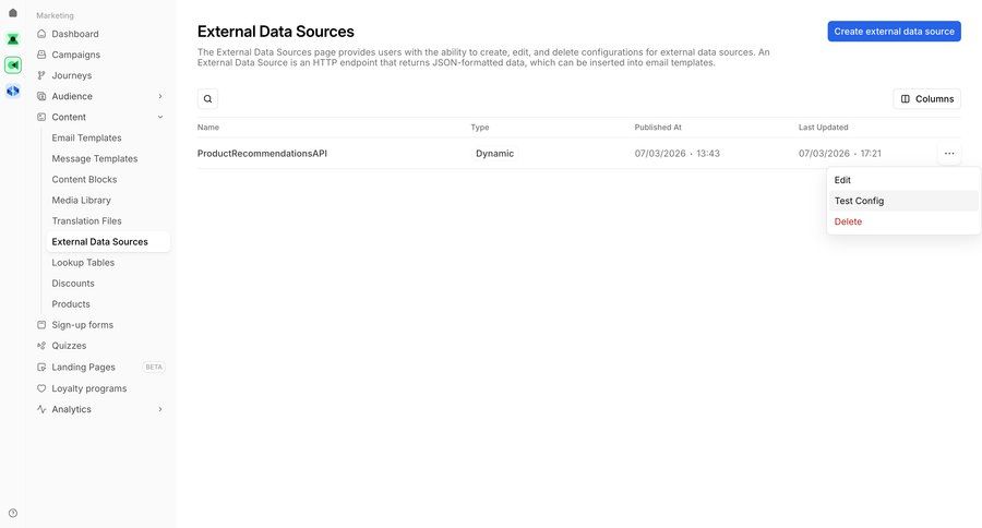 Bird
			 data integration ui page example