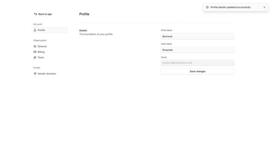 Bloom
			 sidebar navigation profile settings user account form layout ui page example