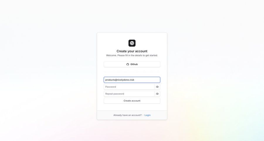 Bloom
			 account creation ui page example