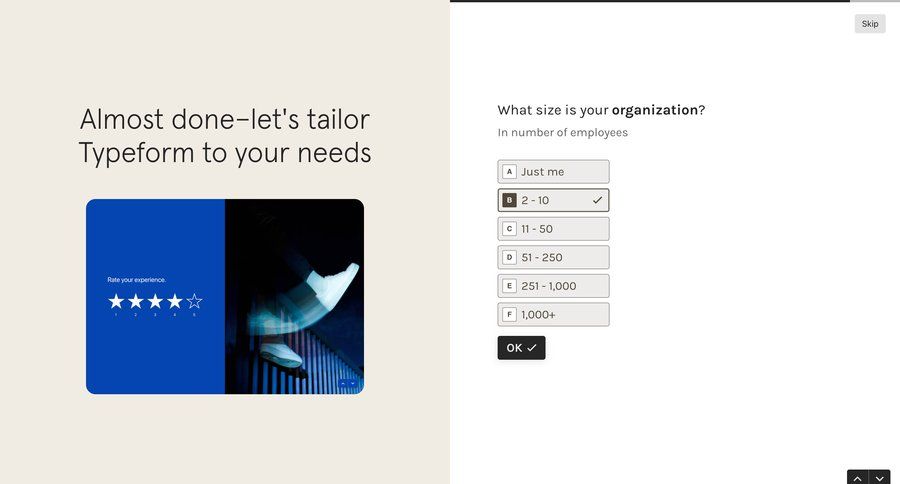 Typeform
			      ux ui design