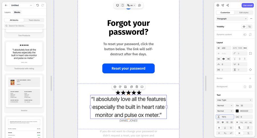 Tabular
			 e-commerce grid design customize drag and drop email template creation ui page example