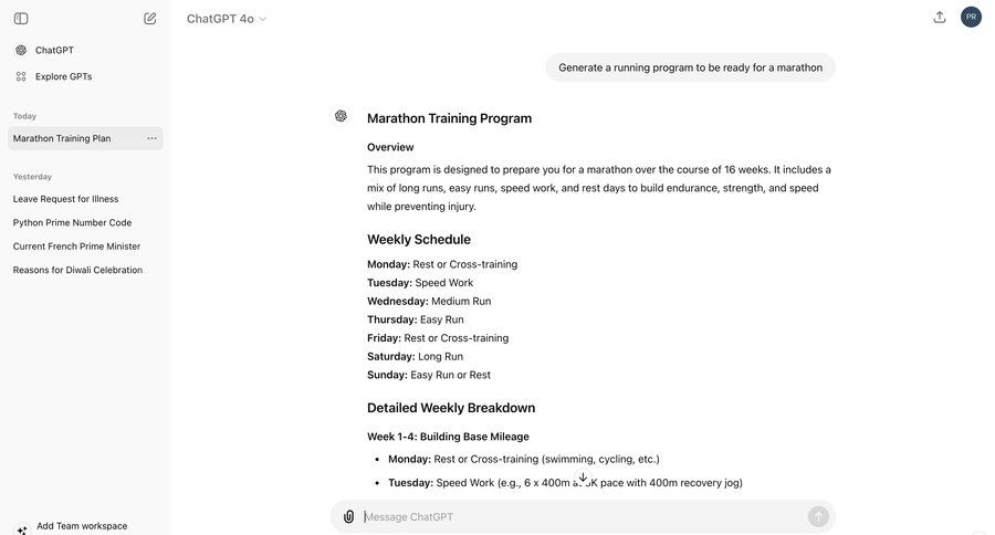 ChatGPT
			 sidebar navigation hierarchical content conversational ui conversational interface sidebar user profile message chat menu trainings fitness chat interface ui page example