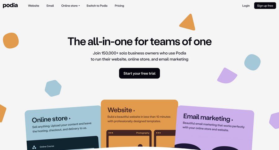 Podia
			     ux ui design