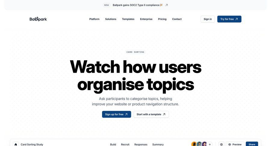 Ballpark
			 free templates call recording product update features contact us marketing website design b2b website ui page example