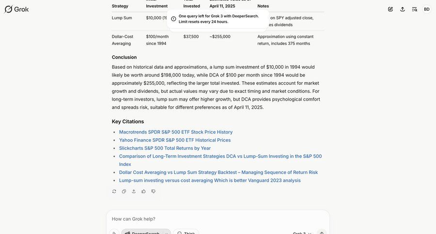 Grok
			 finance data analysis call intelligence information page detail view item details research info view data visualization blog post article vs comparision chat interface table chatbot ui page example
