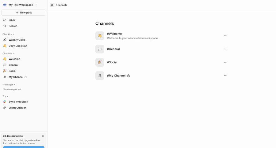 Cushion
			list navigation team upgrade your account information state sidebar navigation trial banner ui page example