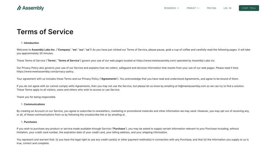 Assembly
			 payment method cancel trial user termination remote contractor management transaction history ui page example