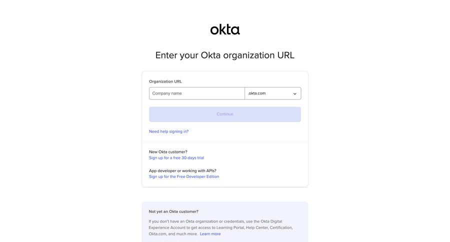 Okta
				signin ui page example