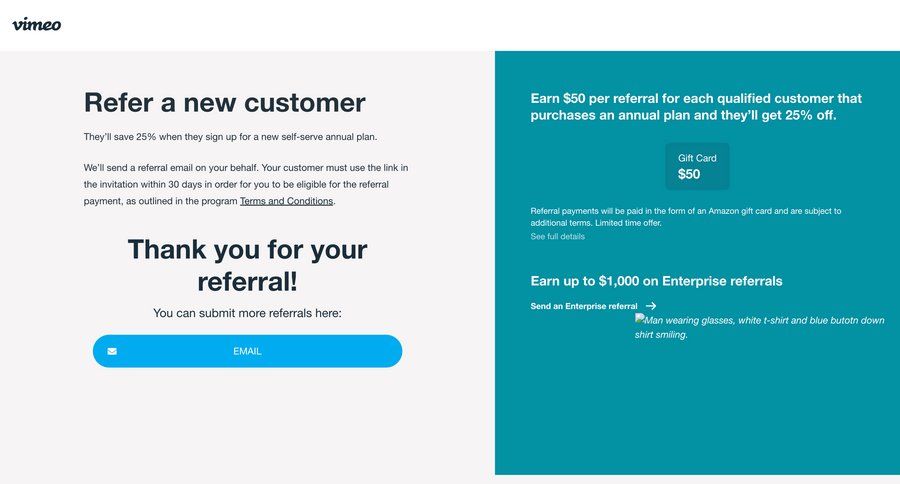 Vimeo
			 content hierarchy call to action ui page example