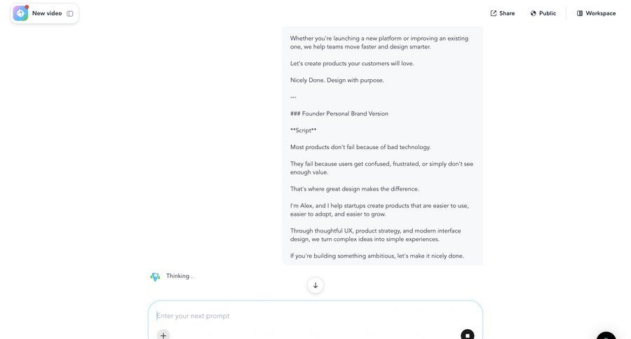 HeyGen
			 conversational ui ui page example