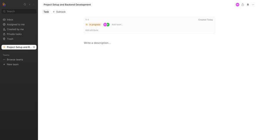 Height
			 task management team collaboration sidebar navigation project management project tracking dark theme minimalist design sidebar menu ui page example