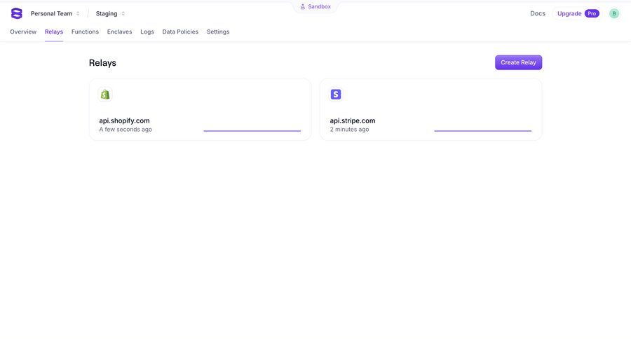 Evervault
			 data management configuration dashboard lists create setup version control ui page example