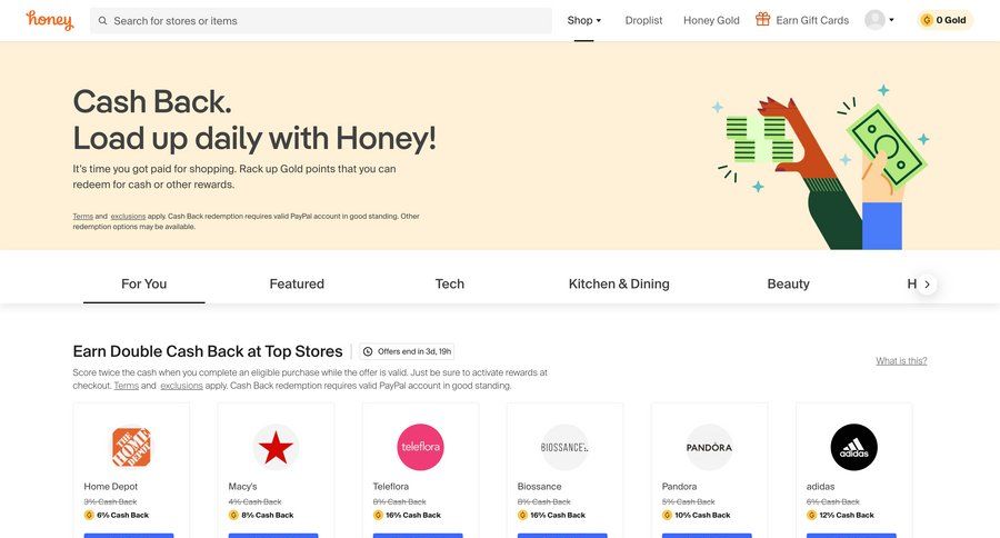 Honey
				collection page example