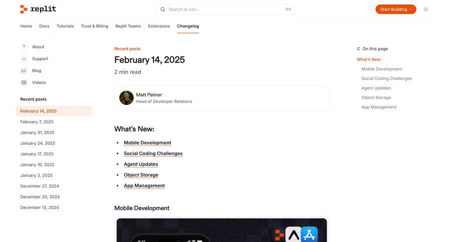 Replit
			changelog changelog update ui page example