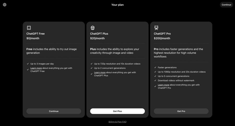 Sora
			checkout plans & pricing artificial intelligence subscription management plan comparison payment history pay price payment options product packages checkout screen payment page pay bill payment confirmation pricing packages pricing calculator ui page example