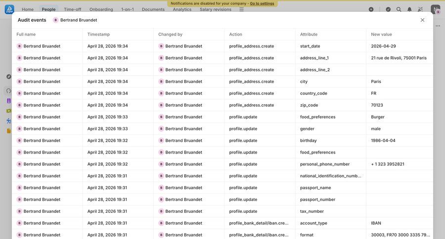 Aboard
			 user activity audit log ui page example
