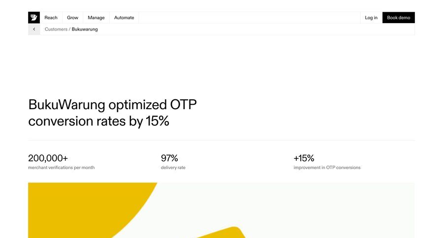Bird
			 customer success b2b marketing ui page example