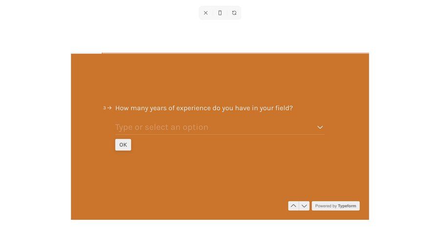 Typeform
				dropdown & other states ui page example