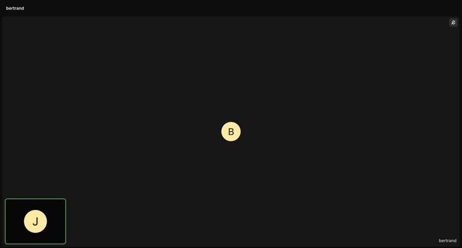 Campsite
			 collaboration dark theme call transcript call to action communication collaborators group members ui page example