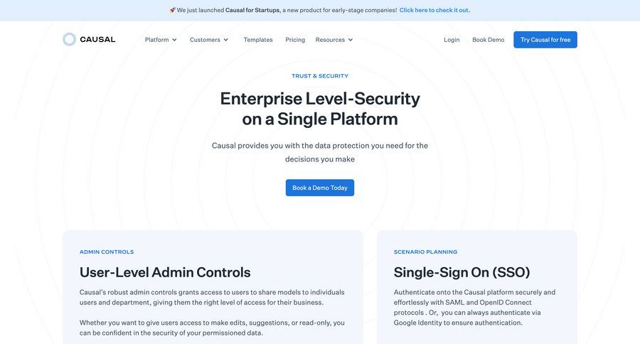 Causal
			 scenario editor audit log security ui page example