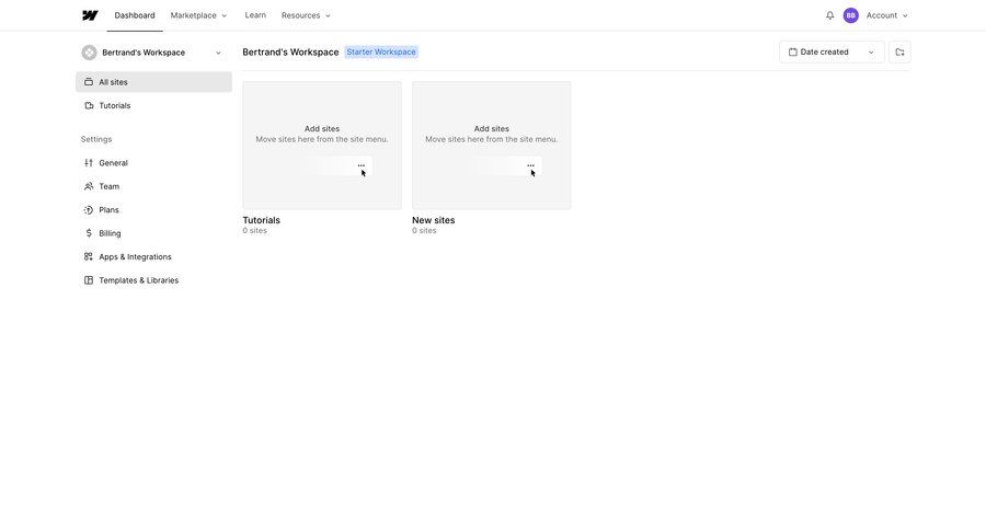 Webflow
				home page example
