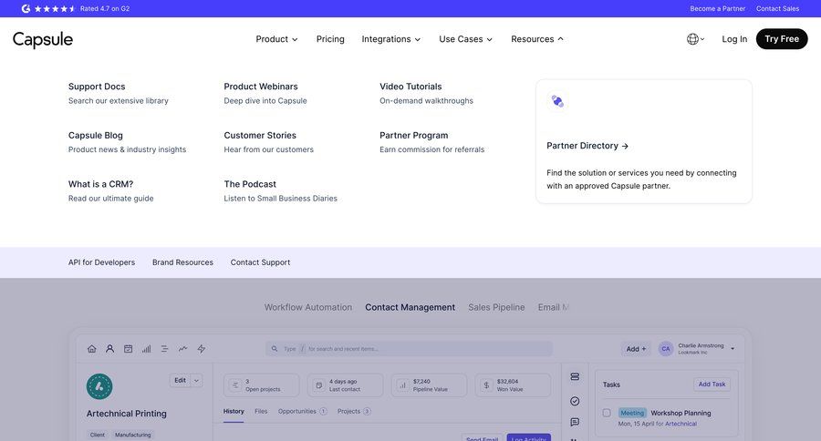 Capsule
				dropdown & other states ui page example
