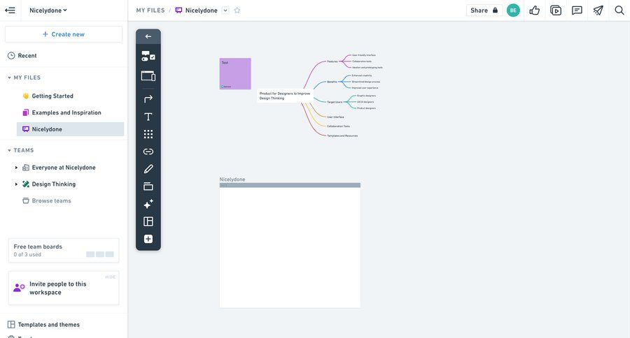 Whimsical
			 collaboration team collaboration sidebar navigation design file management real-time collaboration document creation sidebar create menu ui page example