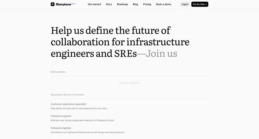 Fiberplane
				careers page example