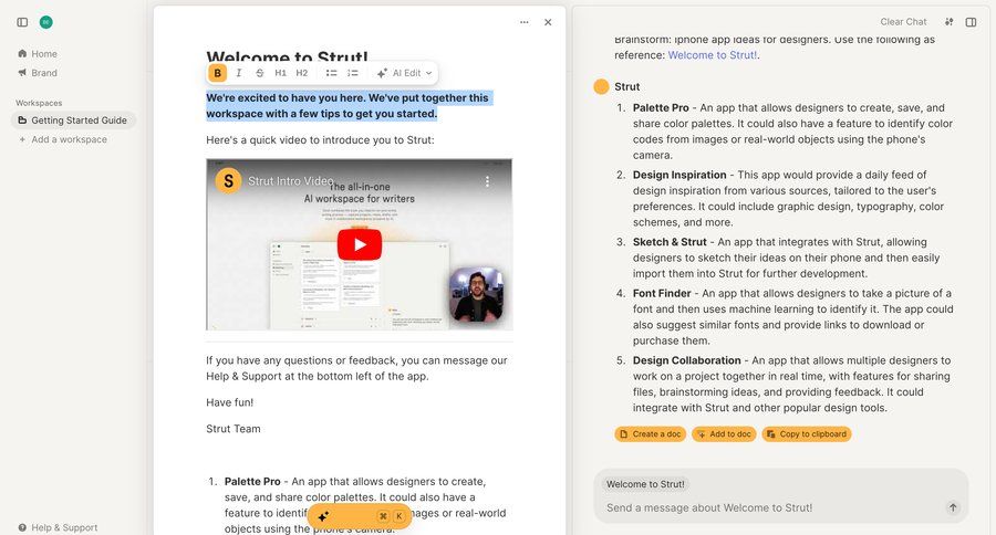Strut
			            ux ui design