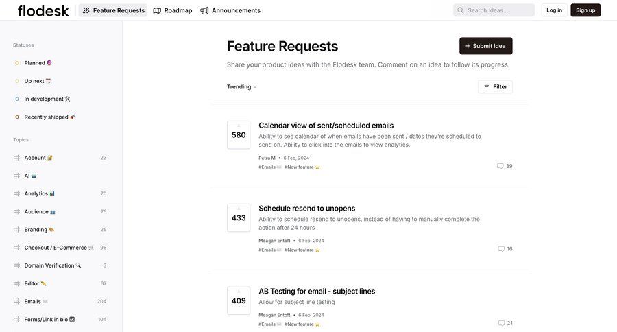 Flodesk
			changelog email verification send invitation user role announcement changelog update media assets date filter timezone selector search suggestions newsletter signup suggestion ui page example