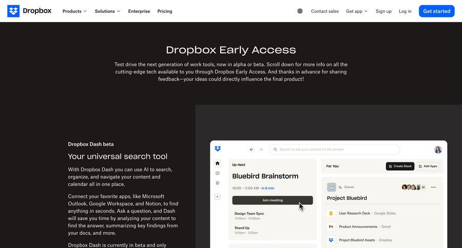 Dropbox
			signup product page request access product update document list enterprise signup suggestion create new account search suggestions register ui page example