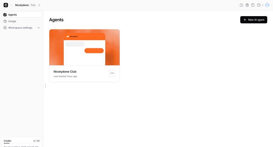Chatbase
				list ui page example