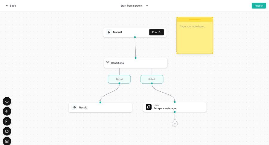 Leap
			 note creation create generate ui page example