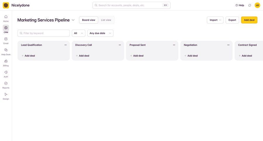 Outseta
			 dashboard sidebar navigation project management export kanban board full-screen layout menu crm dashboard ui page example