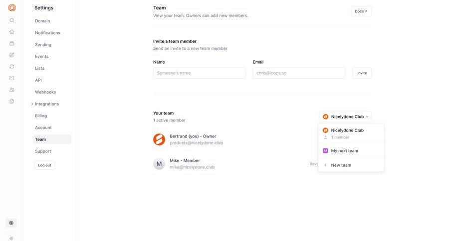 Loops
			 configuration settings form menu ui page example