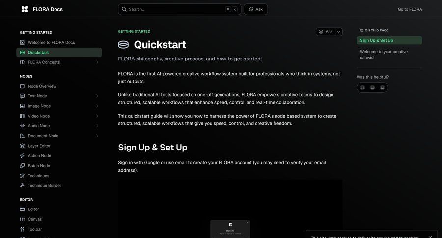 Flora
			 documentation ui page example