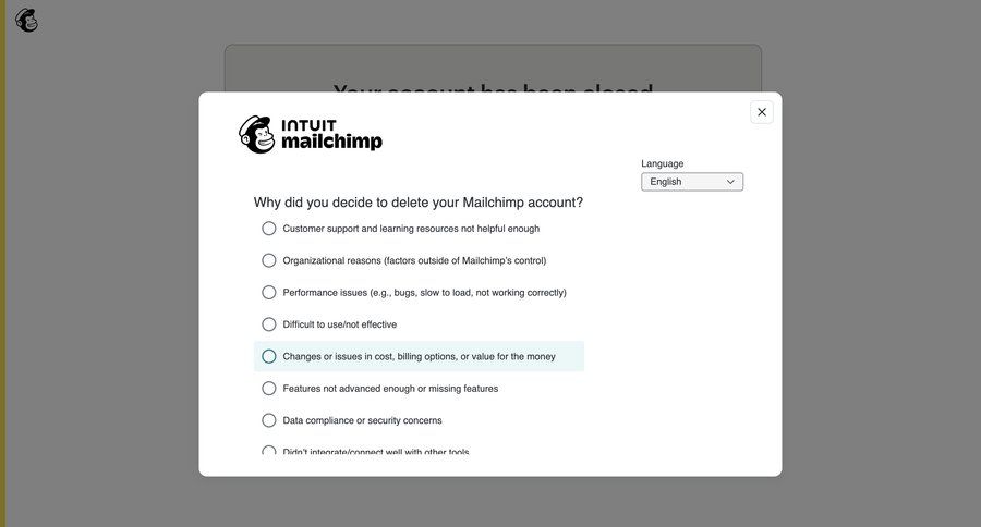 Mailchimp
				form ui page example