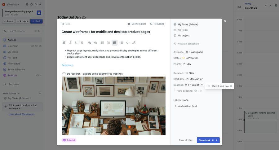 Motion
			 task management project management form project organization create information page detail view info view menu desktop map view ui page example