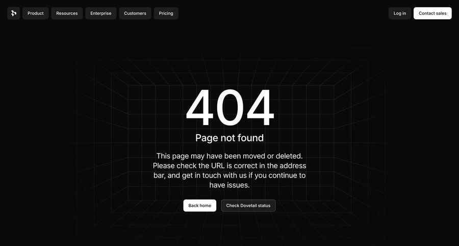 Dovetail
				404 ui page example