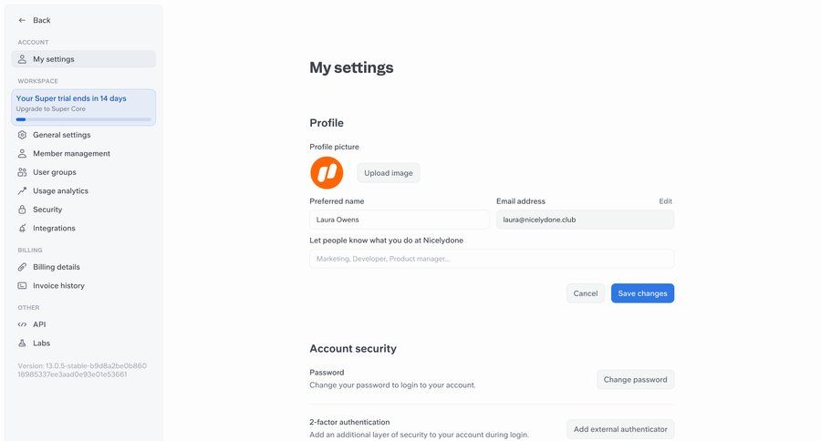 Super
				profile ui page example