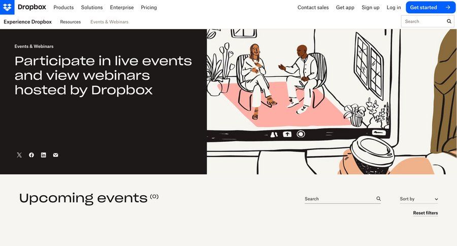 Dropbox
			events document list pagination enterprise ui page example